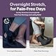 BraceAbility Plantarfasziitis Nachtsocke | Weiche Stretching-Boot-Schiene zum Schlafen, Achillessehnenentzündung Fußstütze & Fersenschmerzlinderung Kompressionsmanschette (groß)