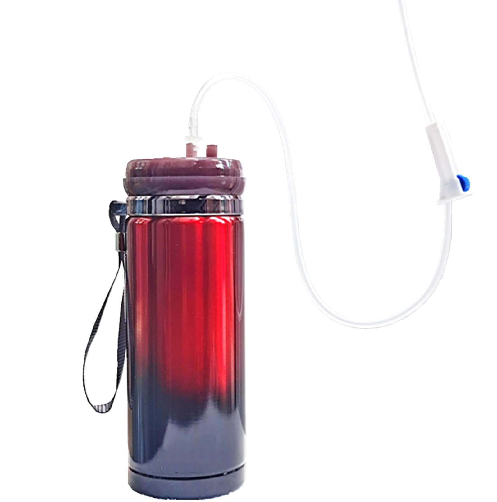 Vasos a prueba de derrames para adultos, 1,2 m de largo, aislados, de acero inoxidable, para ancianos y pacientes discapacitados, taza de alimentación a prueba de asfixia