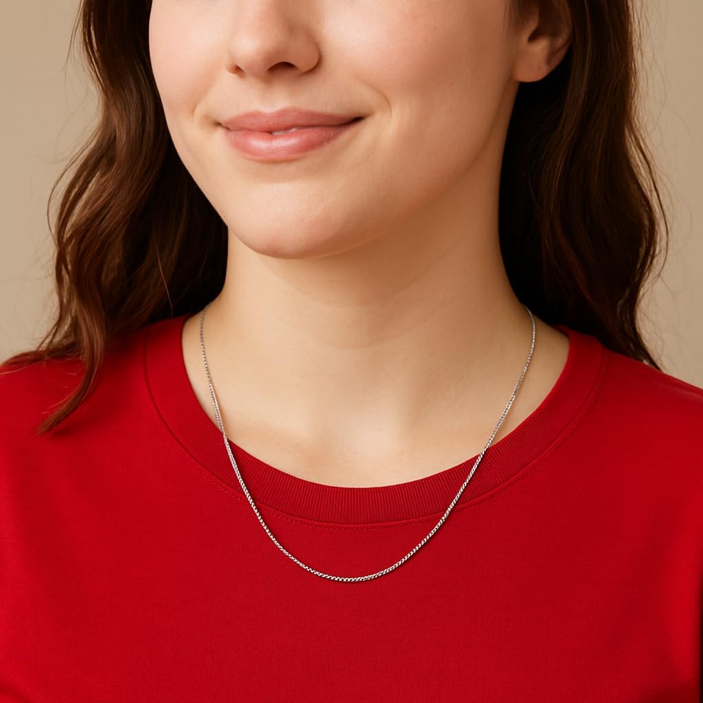 14K Solid Yellow/White Gold Box Chain 0.7-1.3mm Necklace with Spring Ring Clasp, 16-24 inch - Image 3