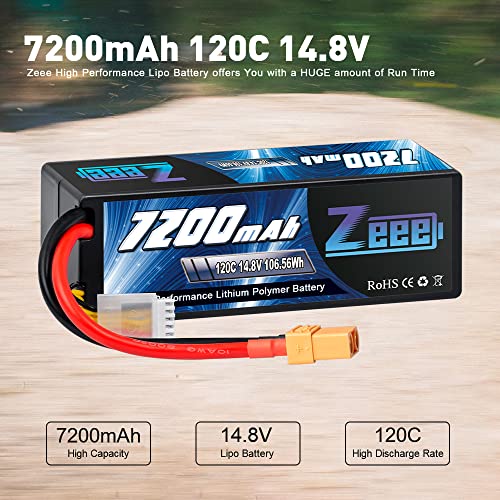 Zeee 4S Lipo Batteria 14,8 V 120 C 7200 mAh con
