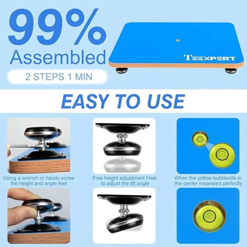Image of Teexpert Leveling Table for Epoxy Resin: 22.8''x 15''Adjustable Height & Tilt Angle High-Precision Board,No-Installation Required Nonstick Surface Multipurpose for Art Creation Resin Accessories Tool