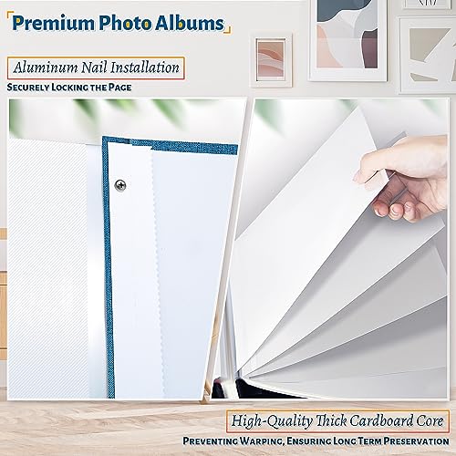 Image of Artfeel Photo Album Self Adhesive Scrapbook,Large Photo Book for 4x6,5x7,8x10 Pictures,DIY Album for Baby Wedding Family Travel Birthday,with Metallic Pen and Scraper