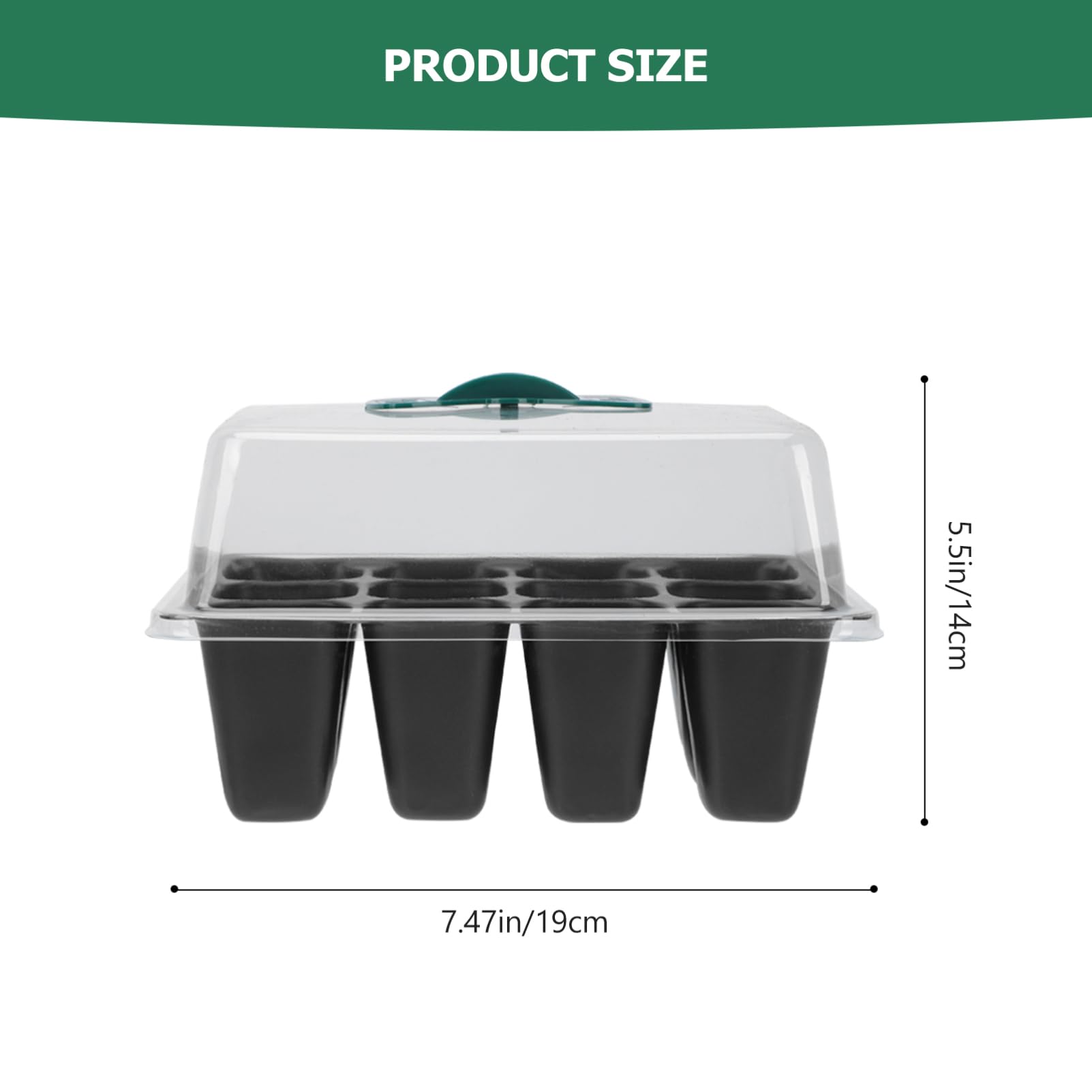 BESTonZON 2 Set Vassoio per Piantine con Contenitore per Germinazione con per Microgreens E Insalate 3 Pezzi*2