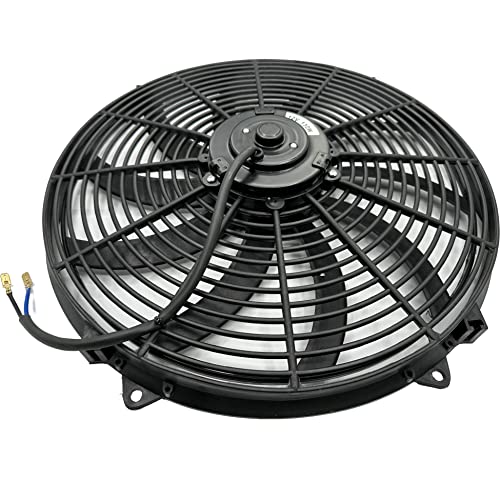 American Volt Dual Automotive 16" Inch Electric Engine Radiator Cooling Fans 3/8" Npt Thermostat Temperature Switch Wiring Kit #TOP2