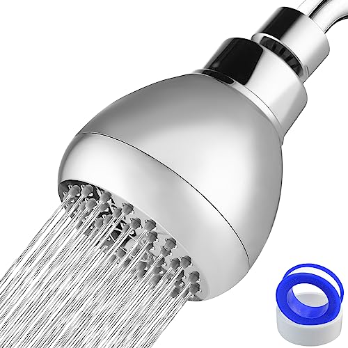Nuodan High Pressure Shower Head - Powerful Bathroom Pressure Boosting Showerhead - Perfect Universal Replacement for Rain Shower Heads(Chrome)