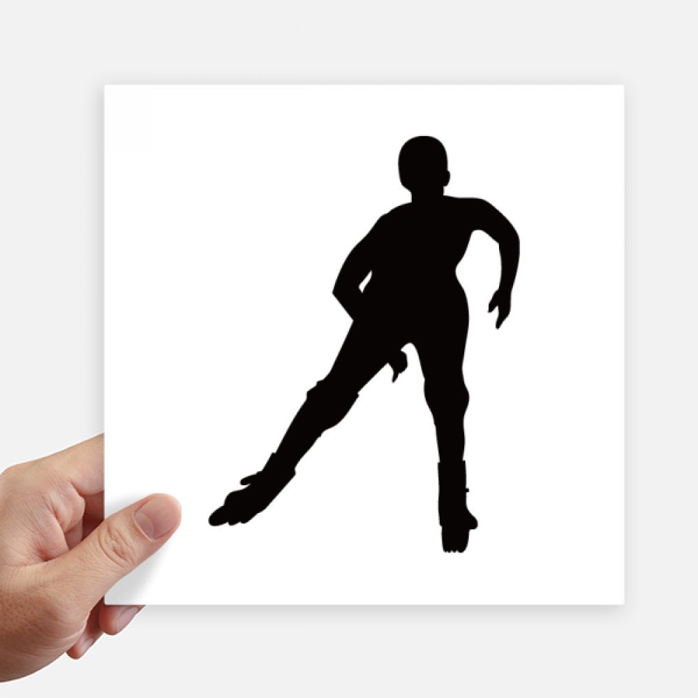 Autocollant ski noir silhouette sticker 20x20cm valise moto pc