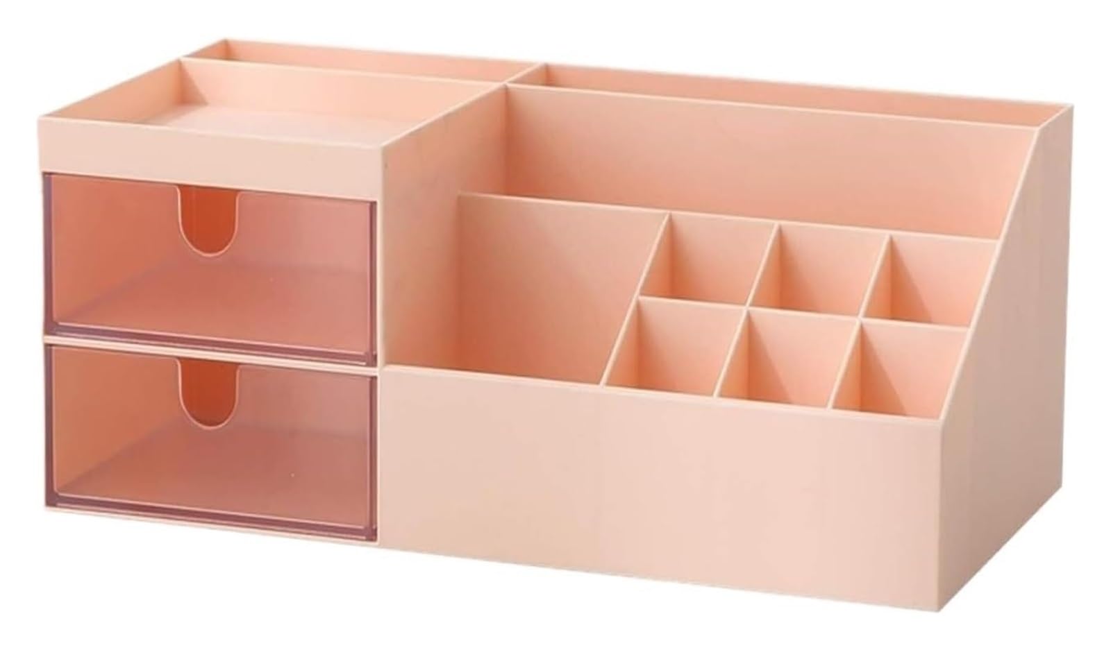 Schreibtisch-Organizer, Schreibtisch-Organizer, Schreibtisch-Aufbewahrung, Kosmetik- und Schmink-Organizer-Box für Bürobedarf, Badezimmer, Theke, Büro, Schule, Tischdekoration (Rosé, 24,2 x 12 x 9 cm)