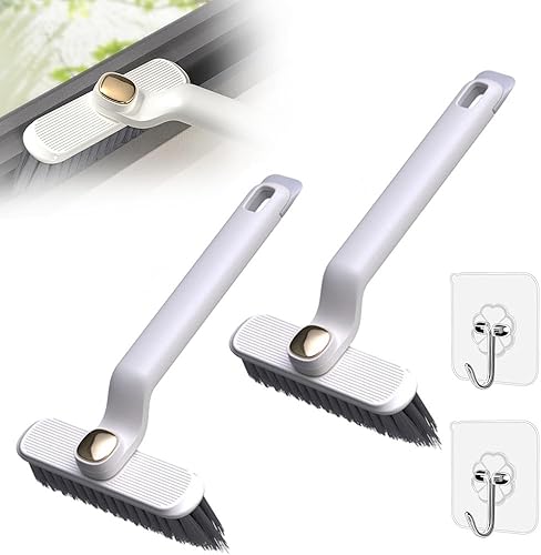 Cepillo de limpieza giratorio multifunción mejorado para hendiduras, giratorio de 360, sin esquinas muertas, cepillo de cerdas duras para