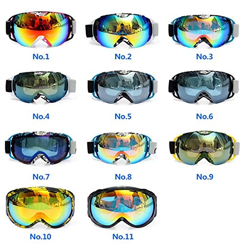 NICOLIE Unisex przeciwmgielne podwójne soczewki UV zimowe wyścigi na zewnątrz snowboard gogle narciarskie okulary przeciwsłoneczne CRG98-2A