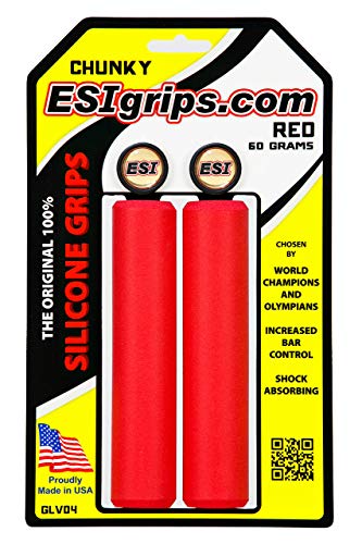 ESI Chunky MTB Grip - Agarre para bicicleta de montaña, color rojo