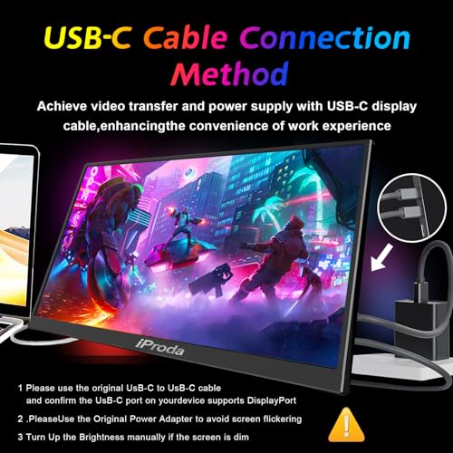 Image of 18.5 inch Portable Monitor 120Hz FHD 1080P, USB-C HDMI Laptop Screen Extender, Second Display for Laptop /PC /Mac /PS5 /PS4 /Switch, Travel Monitor with Protective Sleeve, VESA Mountable
