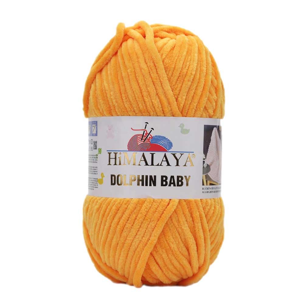 2 Ball/Skein Himalaya Dolphin Baby Yarn Each Skein 100 g 120 m Super Bulky Polyester Blanket Yarn Velvet Yarn Amigurumi Yarn (80368 Sun Yellow)