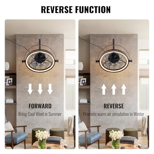 Siljoy 21 Inch Wall Mount Fan Indoor, 6-Speed Wall Fan With Remote And Led Light, Timer, Industrial Wall Mounted Fan For Bedroom thumb #4