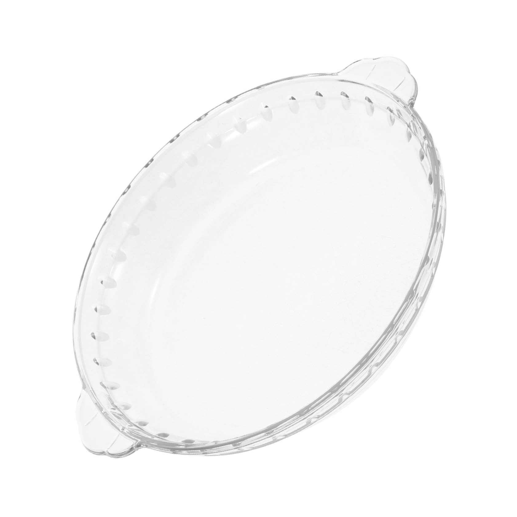 Couvercle Micro-ondes en Verre Trempé 10 Transparent Double Poignée, pour Cuisson Vapeur et Protection les Éclaboussures