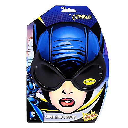 Sunstaches DC Comics Official Cat Woman Sunglasses, Costume Dress Up, UV400, One Size Fits Most2