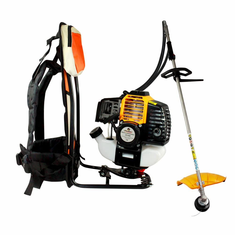 Decespugliatore a Scoppio 52cc 2T a Spalla a Zaino Spalleggiato Giardino Giardinaggio Ergonomico + Dischi e Testina