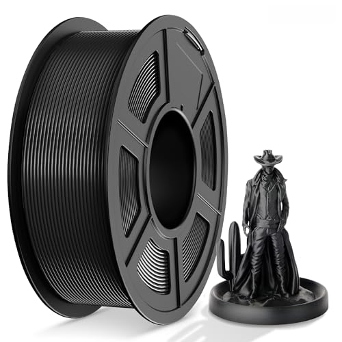 Image of TECBEARS Black PLA Plus Filament 1.75 for Most FDM 3D Printers | High Toughness PLA+, Neat Wound 3D Printer Filament, 1kg Spool, Dimensional Accuracy + /- 0.02 mm, Suitable for Beginners