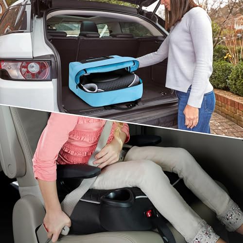 Image of Teamoy Infant Booster Seat Travel Bag for Airplane, Blue | Booster Seat Bags with Handle, Compatible with Most Standard Boosters