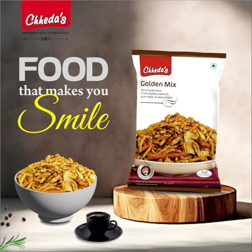 Image of Chheda's - Golden Mix - Besan Sev, Peanuts, Boondi, Green Peas - 170 Gm Pack of 1