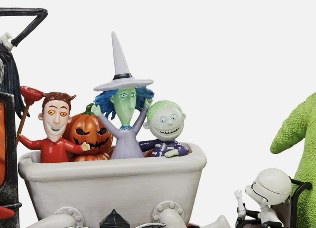 GenericDisney Nightmare Before Xmas Characters Mayor's Hearse Car with Lights & Music Collectible Halloween Centerpiece New