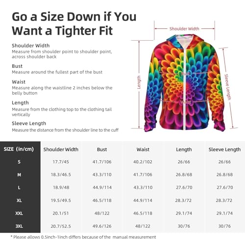 Sun Protection Hoodie Shirt colorful bright backgrounds UPF 50+ Long Sleeve Outdoor Rash Guard for Men Women2