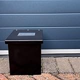 Made O' Metal Classic Black Wall Mount Ground Protective Stainless Steel Outdoor Milk Box