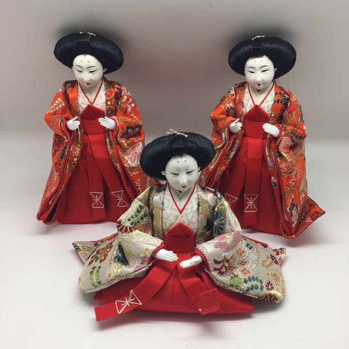 ★ノーブランド品★良品 おおきなひな人形 官女 雛まつり 三月節句＃3001