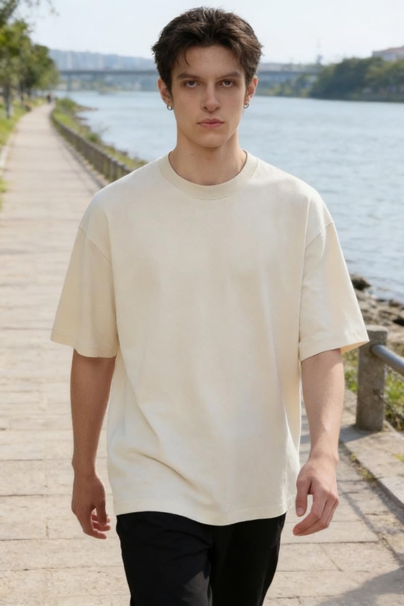 Camisetas de algodón para hombre, de gran tamaño, unisex, de manga corta, cuello redondo, color liso, atlética, ropa casual