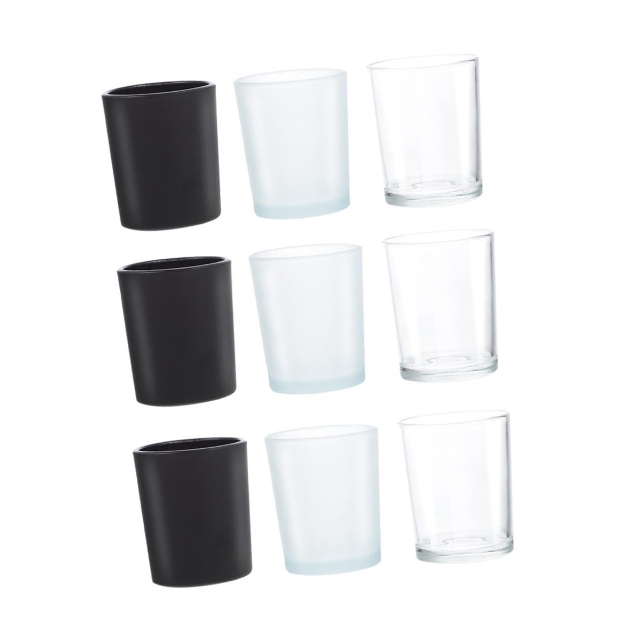 Rangement pour bougies chauffe-plat et pots à bougies en verre givré