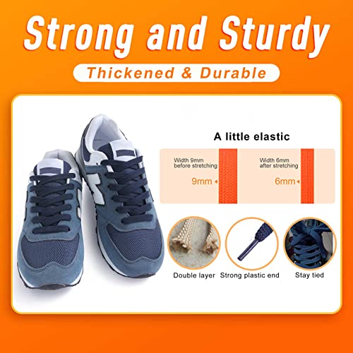 Image of VSUDO 2 Pairs Double Layer Flat Sneaker Shoe Lace, Flat Shoelace /Shoe String