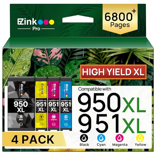 Image of 950XL 951XL Ink Cartridge 950 951 Combo Pack Compatible for Pro 8600 4 Pack