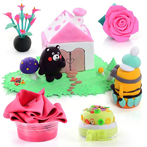 36 Colors Air Dry Clay Packed with Box No-Sticky and Non-Toxic Magic Clay Ultra-Light Plasticine Clay DIY Creative Modeling Dough with Project Booklet
