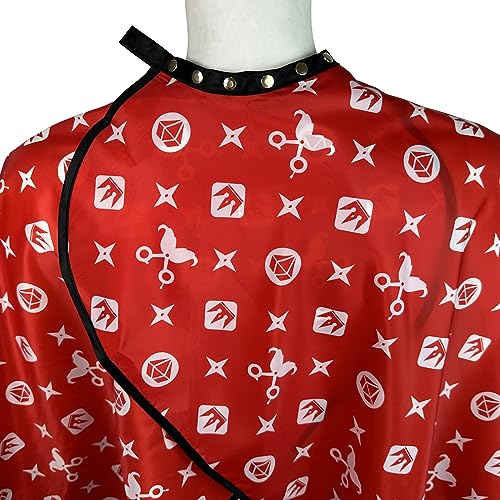Capa de barbería profesional para hombres 63x56 in rojo miniatura 2
