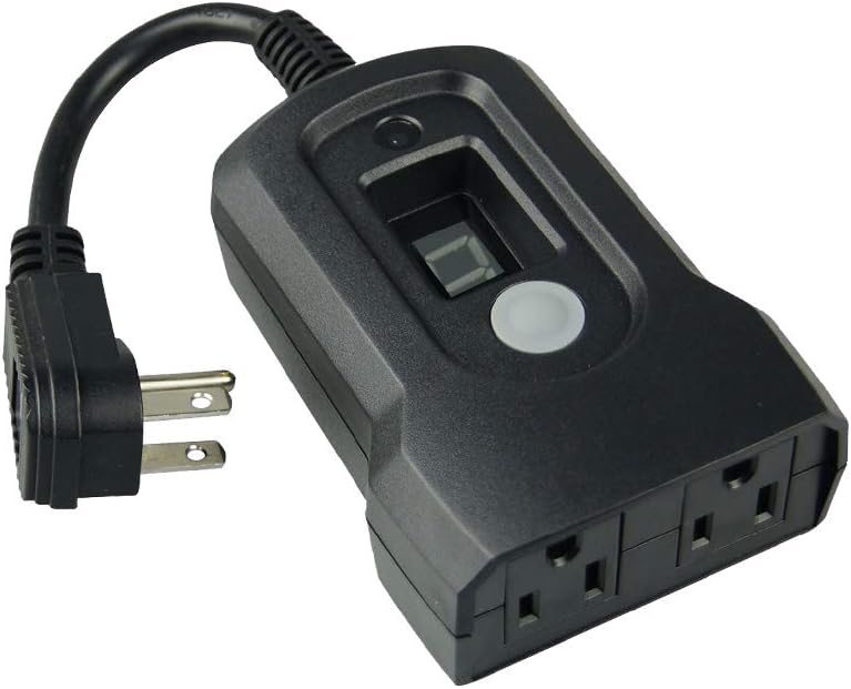 Outdoor Light Timer Outlet waterproof, Christmas Lights Timer Outlet Switch, Electrical Outlet Timers programmable outdoor (2 outlets Digital)