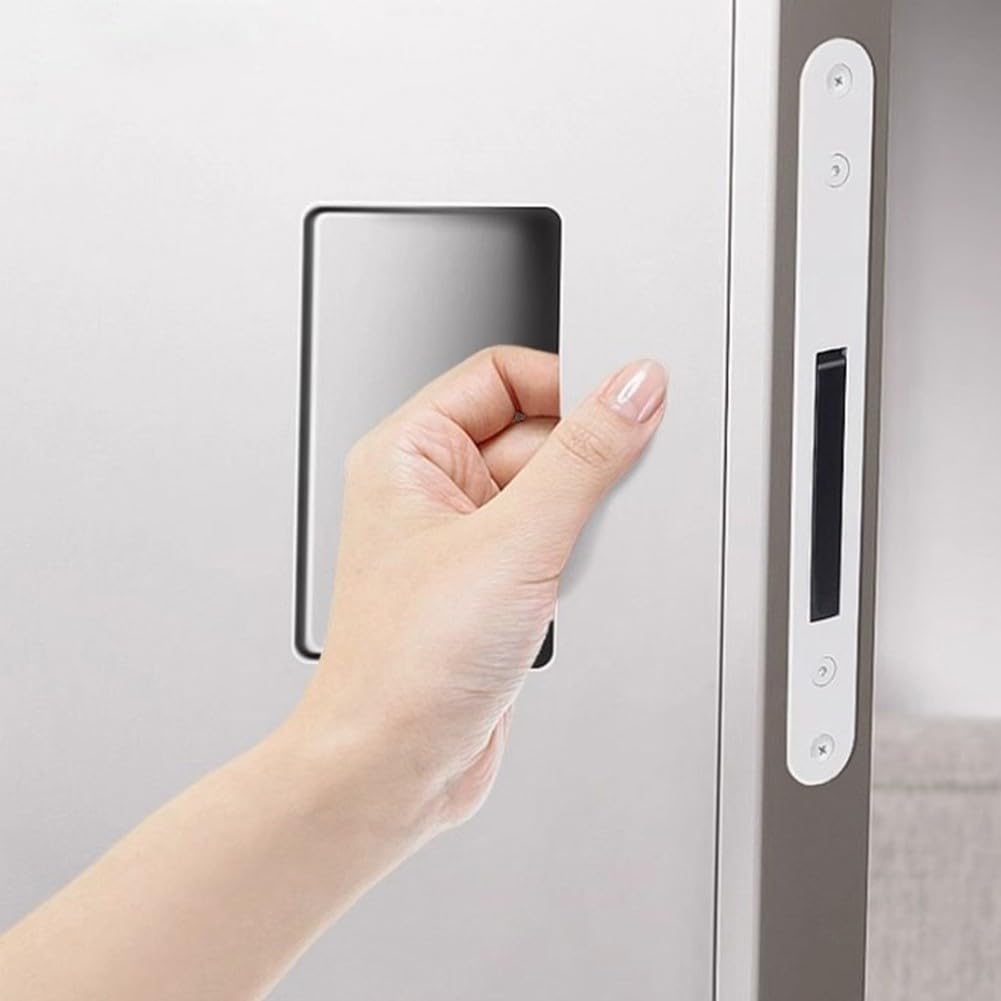 Cerradura de puerta minimalista, fácil instalación, mecanismo antibloqueo, mecanismo de bloqueo seguro para dormitorio y privacidad, cerradura de puerta invisible para Schla