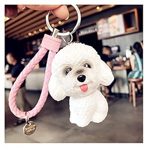 Hongtai Leuke sleutelhanger hond bel hanger auto sleutelhanger schattige cartoon sleutelhanger accessoires dames geschenk (Color : 1)