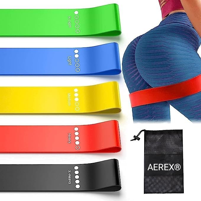 AEREX Professional Resistance Loop Band Home Workout Exercise Bands for Stretching, Squats, HIPS, Legs, Butt, Glutes and Physical Therapy Home Fitness Unisex Pack of 5 (Multicolor) (B0D29F619P) Amazon Price History, Amazon Price Tracker
