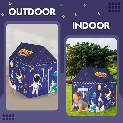 Image of Play Tent House for Kids - Lightweight Indoor Outdoor Children Play House for Boys & Girls for Gift | Multicolor (Space)