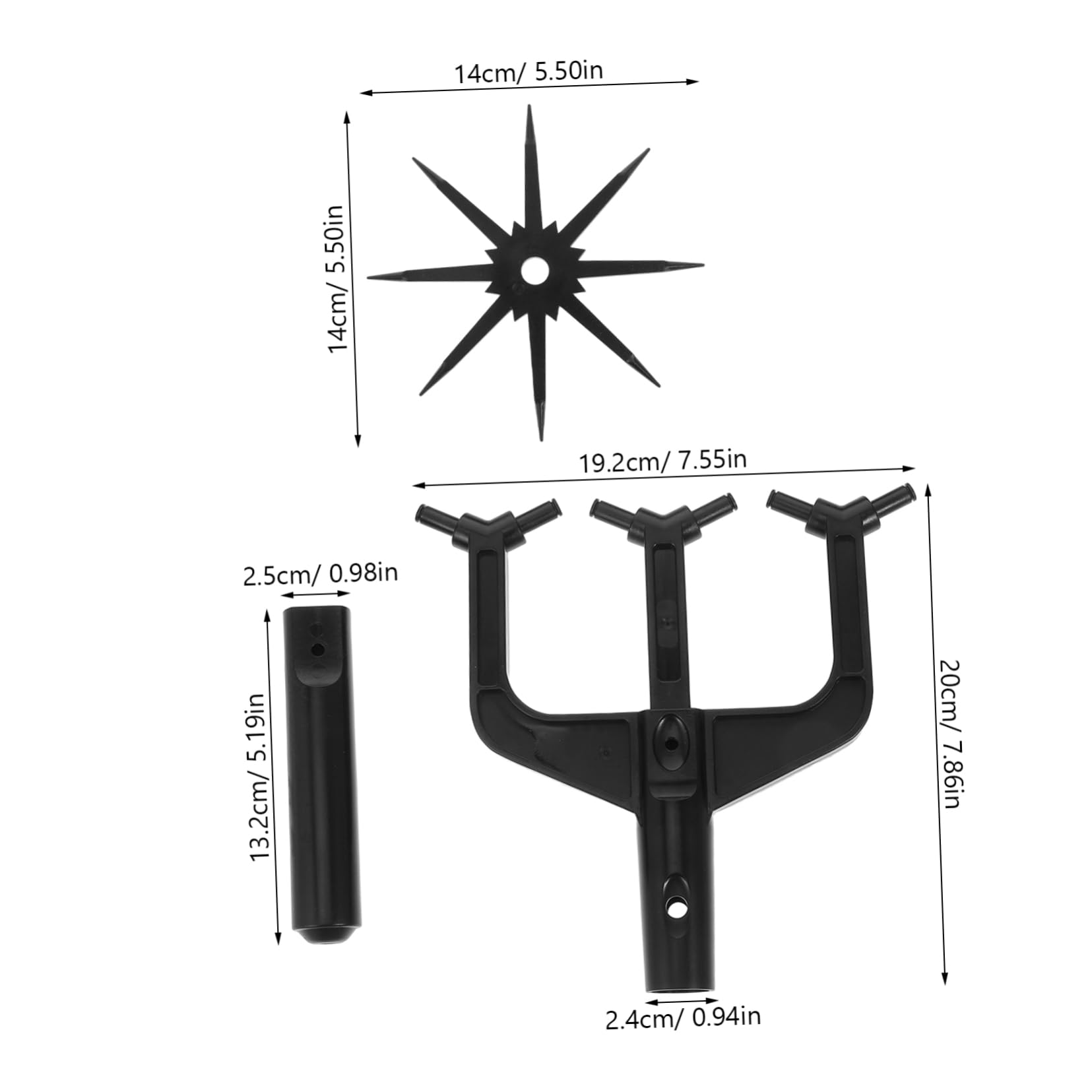 Happyyami Hand Held Garden Soil Cultivator Tool Rotary Soil Aerator for Lawn Care Garden Tiller for Reseeding Grass and Soil Preparation Gardening Tool