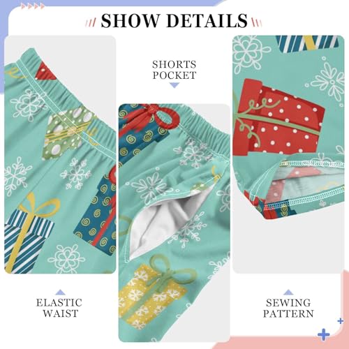 Boys' Pants Boxes Snowflakes Long Bottoms Jogger Pants Elastic Waist Trousers with Pockets S-XL4