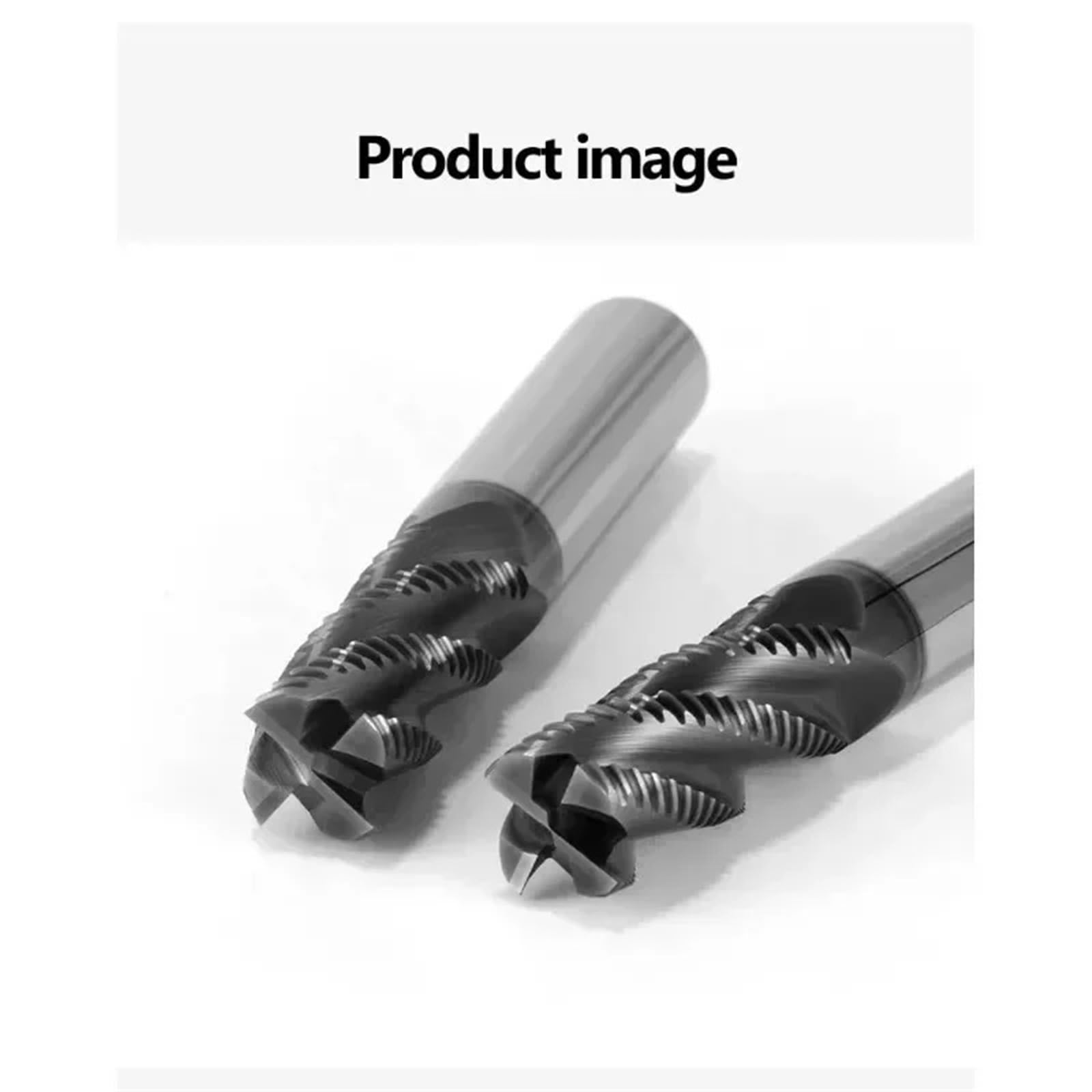 Fresadoras, Fresa de desbaste de 4 filos for acero inoxidable y aluminio. Herramienta de mecanizado de 6 mm, 7 mm, 8 mm, 10 mm, 12 mm y 20 mm.(D6x18x50Lx4F)