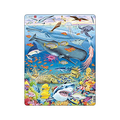 Leafgame 1000 Teile Holz-Puzzle „Wale Im Ozean“ – Für Erwachsene & Familien, 50x75 Cm