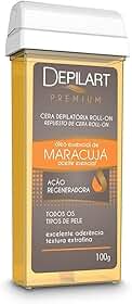 Cera Depilatória Linha Premium Roll-on Depilart Maracujá 100g – Óleo Essencial, Alta Aderência e Ação Regeneradora