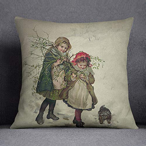 Image of Bonamaison Decorative Cushion Cover, Cotton Polyester, Multicolor, 45X45