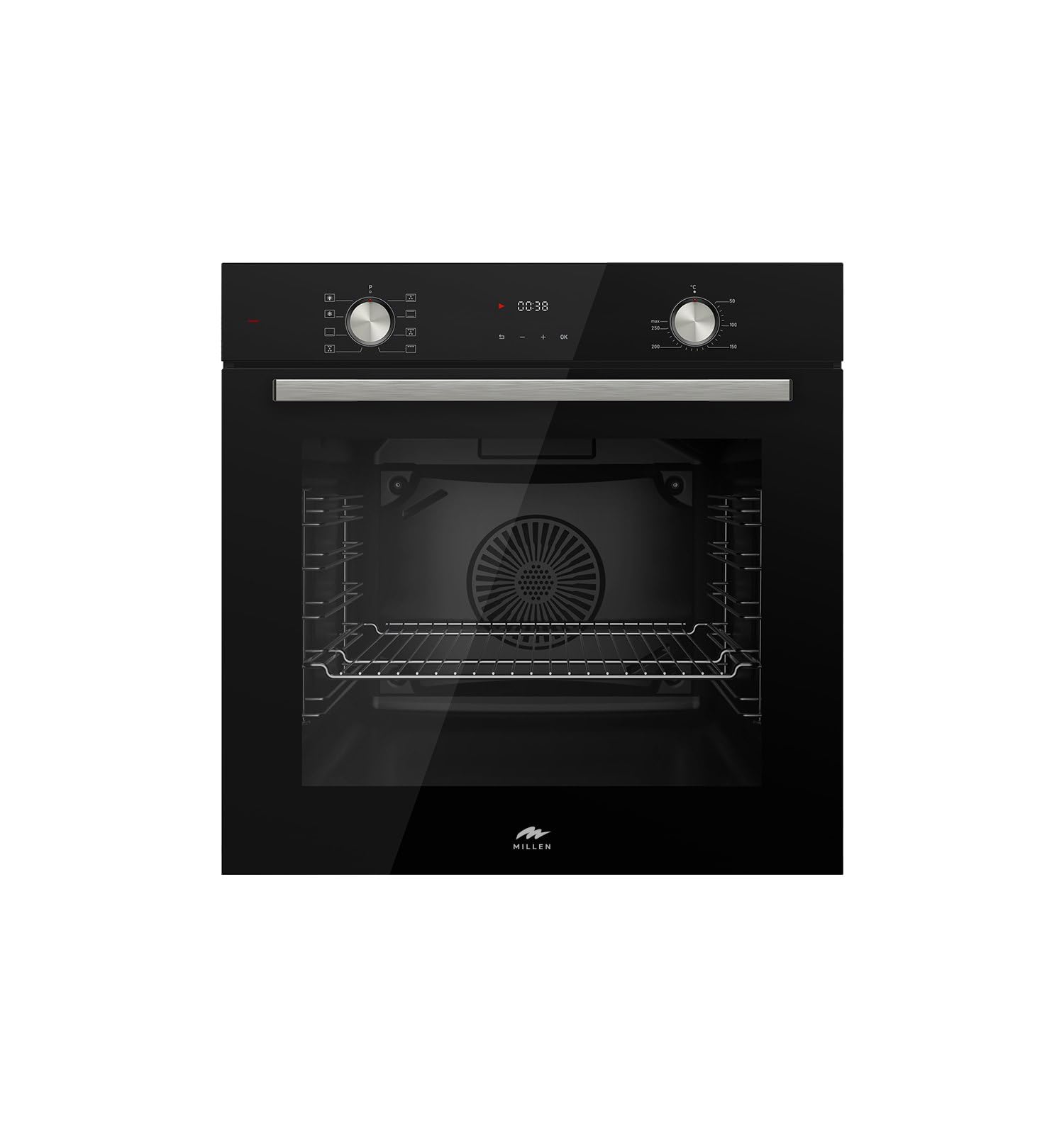 MILLEN MEO 6002 BL Premium 73L Electric Oven - Energy Class А, 8 Cooking Modes, 60 cm, SCHOTT Double Glass Door, Glass finish, Mechanical and Touch Control with Timer, 3 Year Warranty
