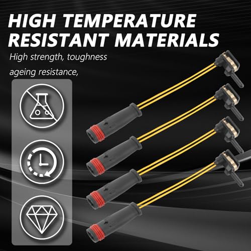 Image of Salior 4PCS Front Rear Brake Pad Wear Sensor OEM 2115401717, Brake Sensor Compatible with Mercedes-Benz CL500 GLS450 AMG GT E300, Professional Automotive Disc Brake Wear Sensors