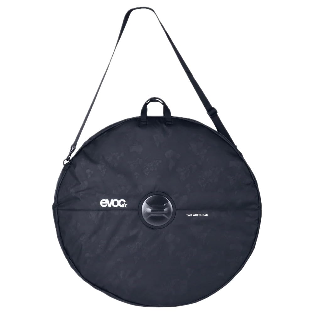 EVOC TWO WHEEL BAG Torba na koła, torba transportowa na 2 koła (maksymalna ochrona, pasuje do kół <29", wzmocniona osłona osi, pokrowiec na rower z paskiem na ramię), czarna