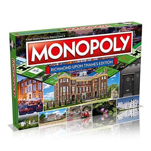 Winning Moves Richmond Monopoly Jeu de société, Advance to Richmond Theatre, Richmond Park et Kew Gardens, 2 à 6 Joueurs Font Un Excellent Cadeau pour Les Joueurs âgés de 8 Ans et Plus
