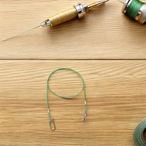 Operitacx 10pcs 150lb alambre líder acero inoxidable 50cm miniatura 6