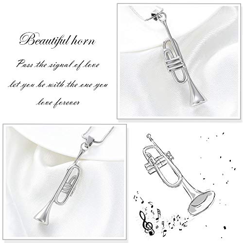 Unique Trumpet Cremation Pendant Ashes Urn for Pet/Human Keepsake Necklace4